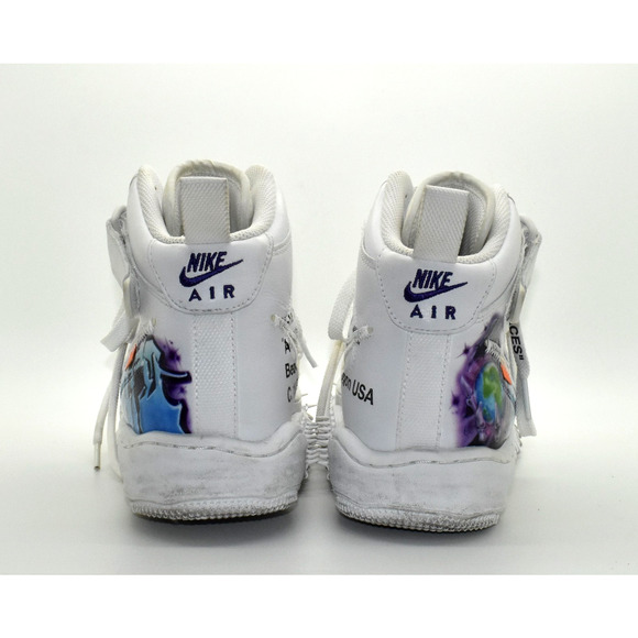 C6 Auth NIKE AIR FORCE 1 Mid X OFF-WHITE Graffiti Spikes Shoes DR0500-100 Size 8 main image 8